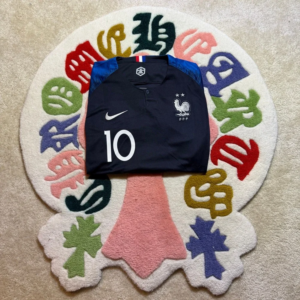 Nike France 2018 World Cup Mbappe 10 Jersey Navy Blue Mens Medium